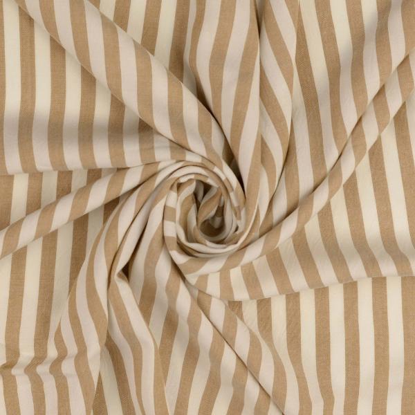 Viskose mit Streifen, beige